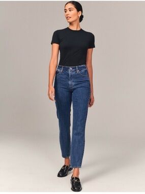 Abercrombie & Fitch The Mom High Rise Relaxed Denim Jeans 29/8